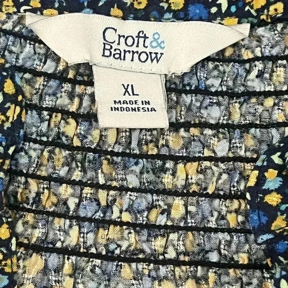 Croft and Barrow size XL floral pullover blouse EUC - Picture 10 of 10